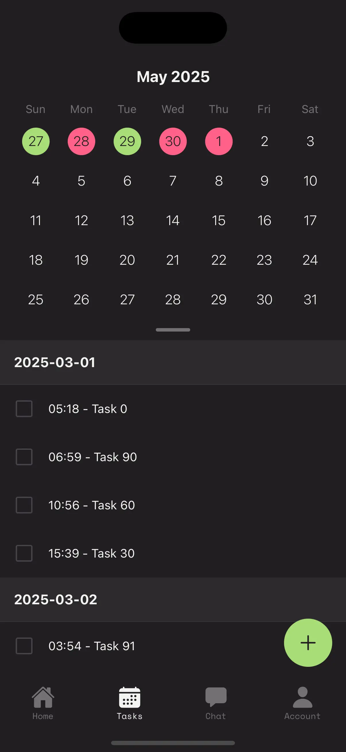 Mentor app screenshot dark mode