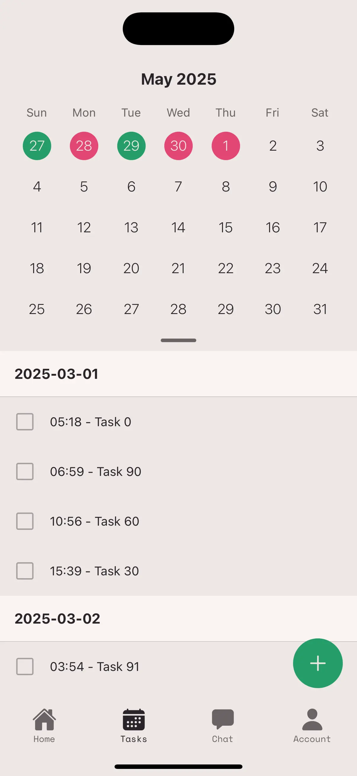 Mentor app screenshot light mode